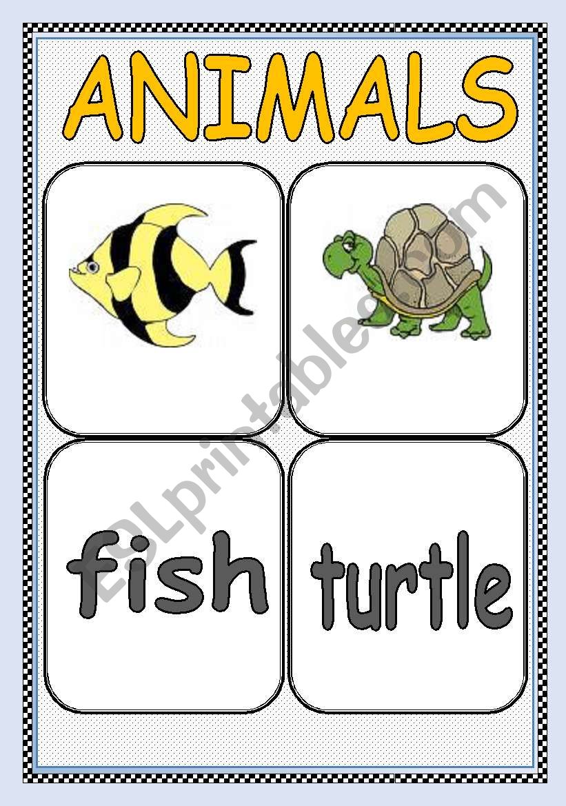 ANIMALS FLASHCARD or POSTER ( Part : 4 ) | TWO PAGES |