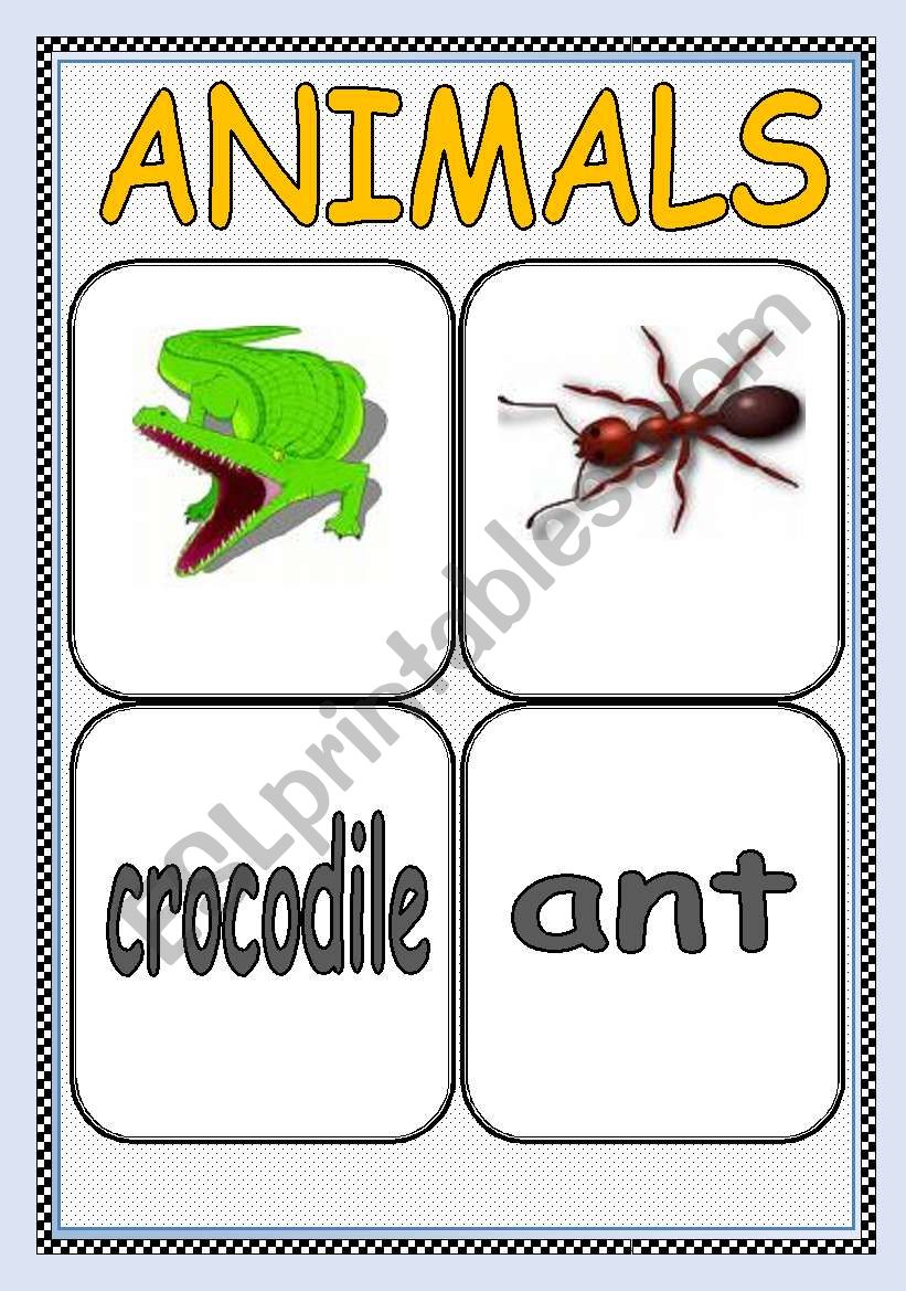 ANIMALS FLASHCARD or POSTER ( Part : 5 ) | TWO PAGES |