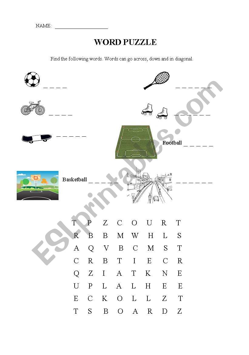 SPORTS worksheet