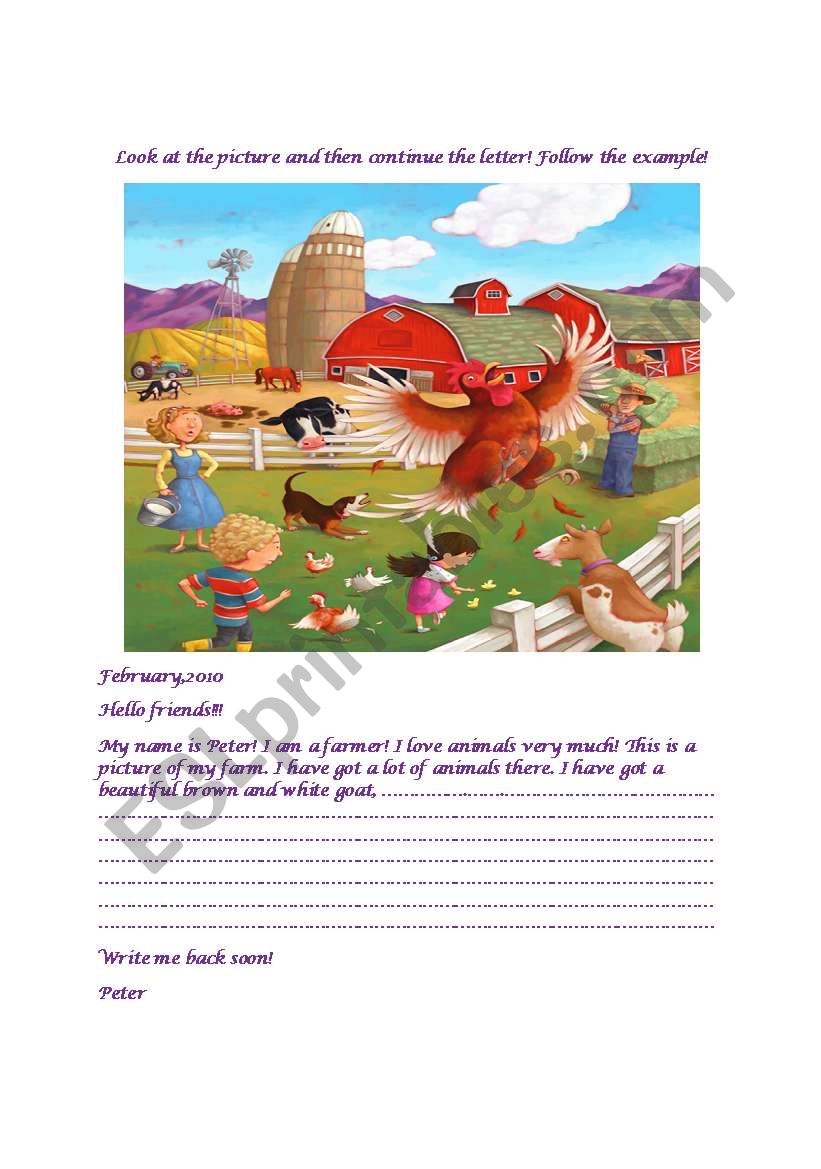 ANIMALS worksheet