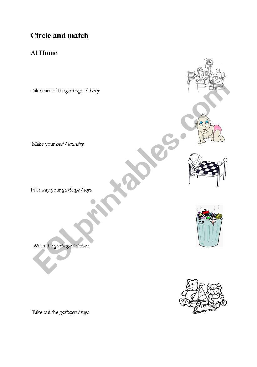 At home worksheet