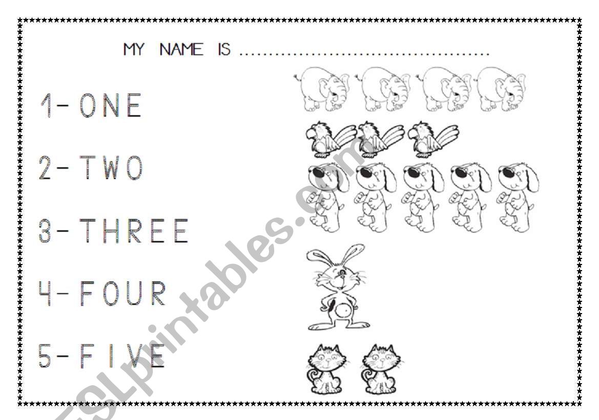 Numbers worksheet