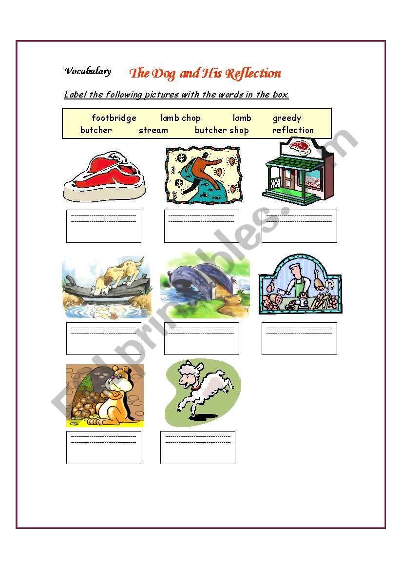 vocabulary worksheet