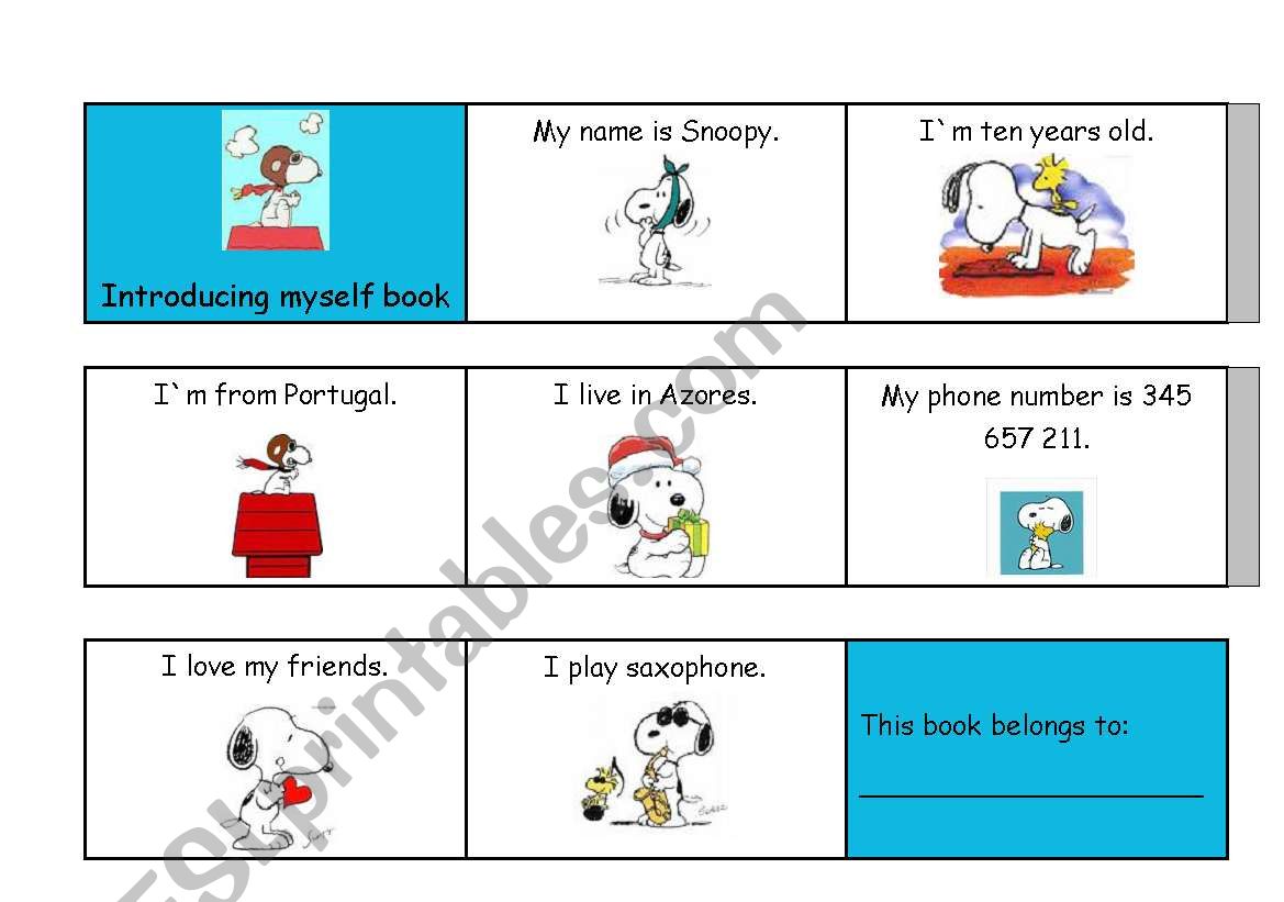 Snoopy Comics Book worksheet