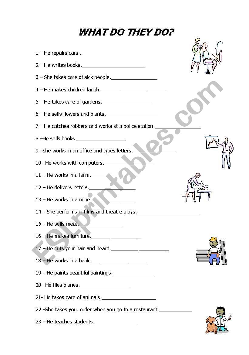 Jobs worksheet