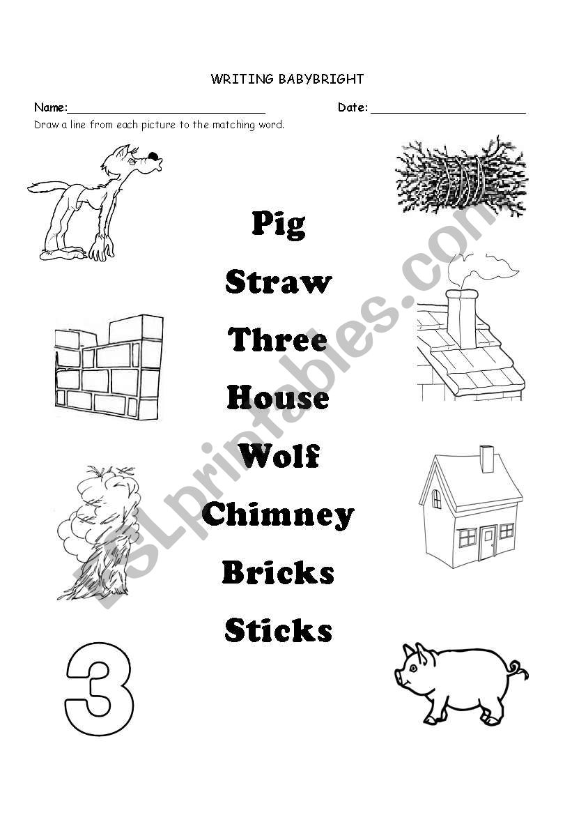 matching words and picture worksheet