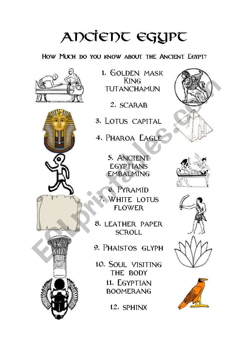 Ancient Egypt worksheet