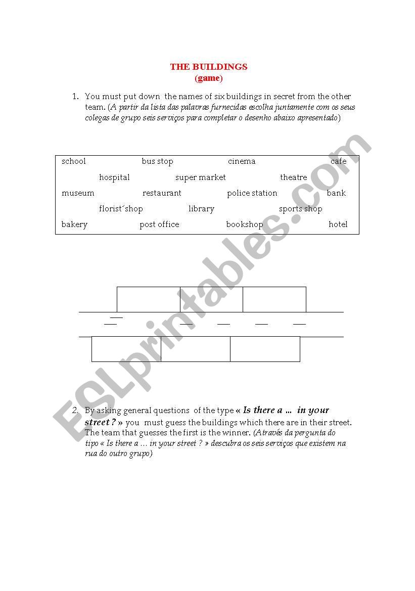 Buildings worksheet