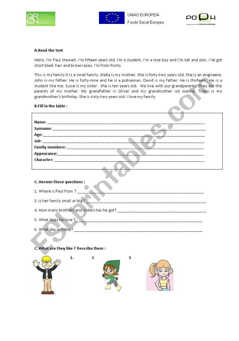 Cef exercises worksheet