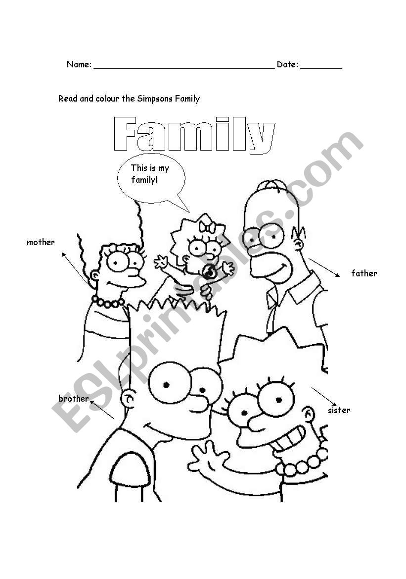 Family worksheet