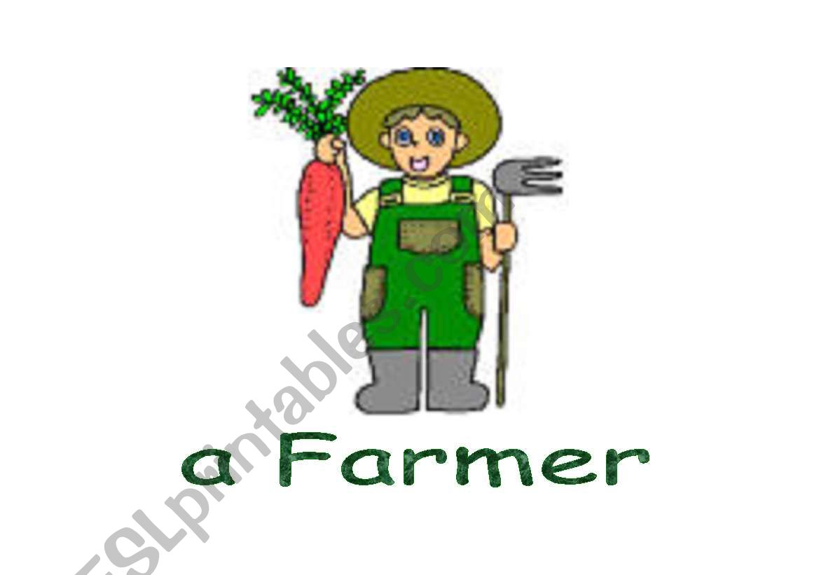 Jobs Flashcads worksheet