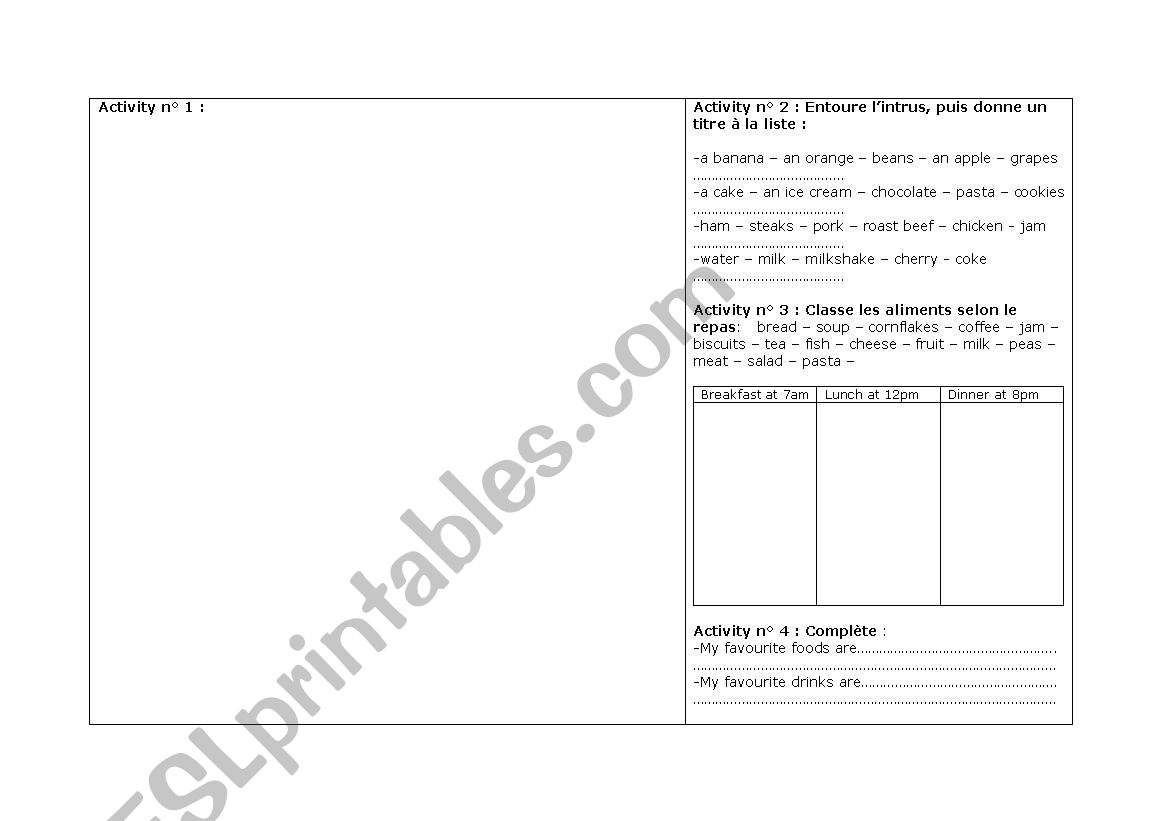 Draw the portrait worksheet