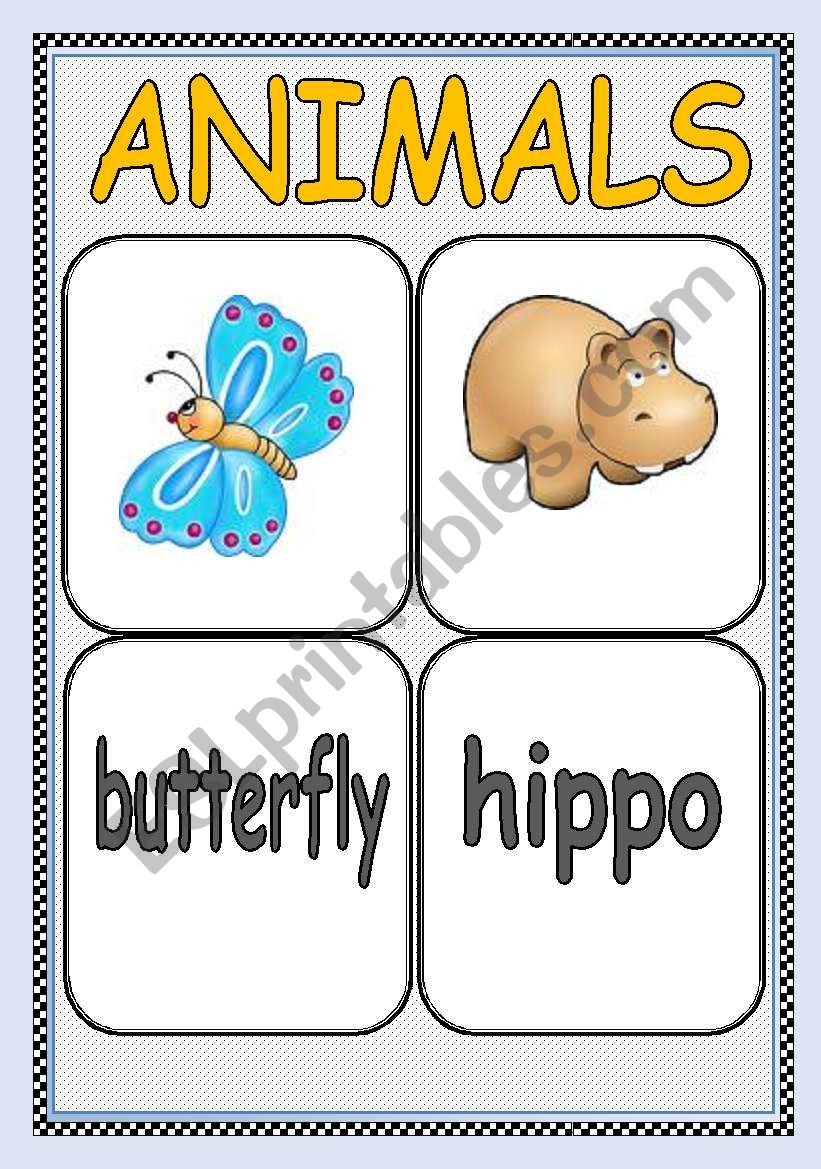 ANIMALS FLASHCARD or POSTER ( Part : 9 ) | TWO PAGES |