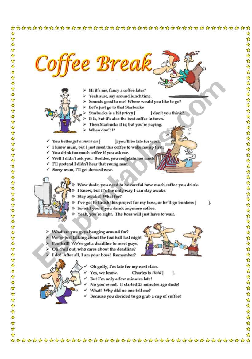 Coffee Break worksheet