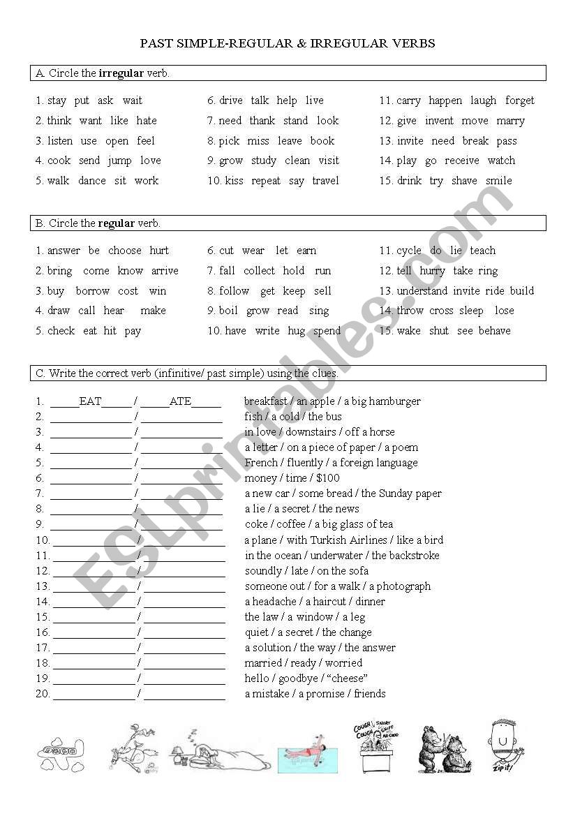 PAST SIMPLE-REGULAR&IRREGULAR VERBS