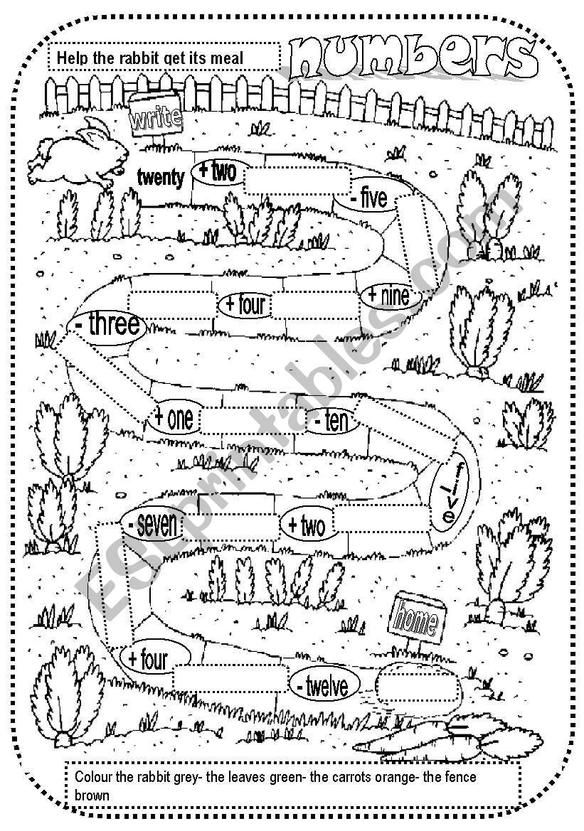 NUMBERS worksheet