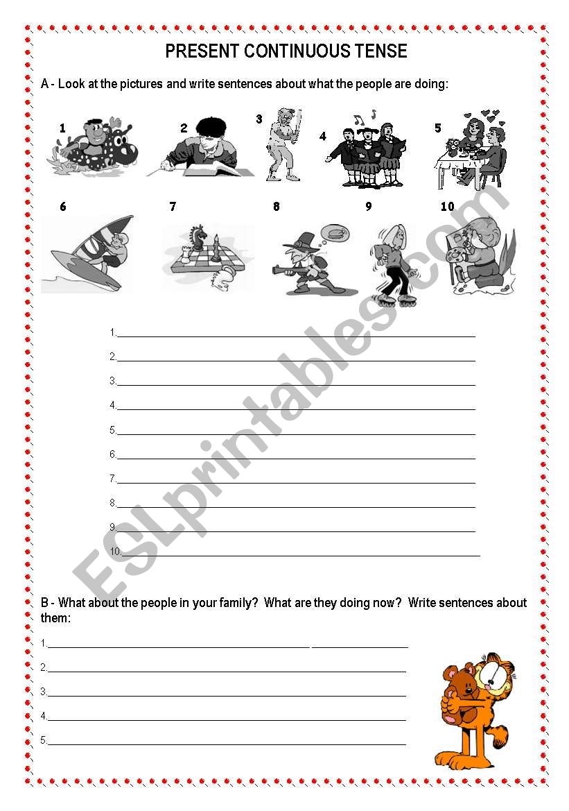 Present Continuous Tense worksheet