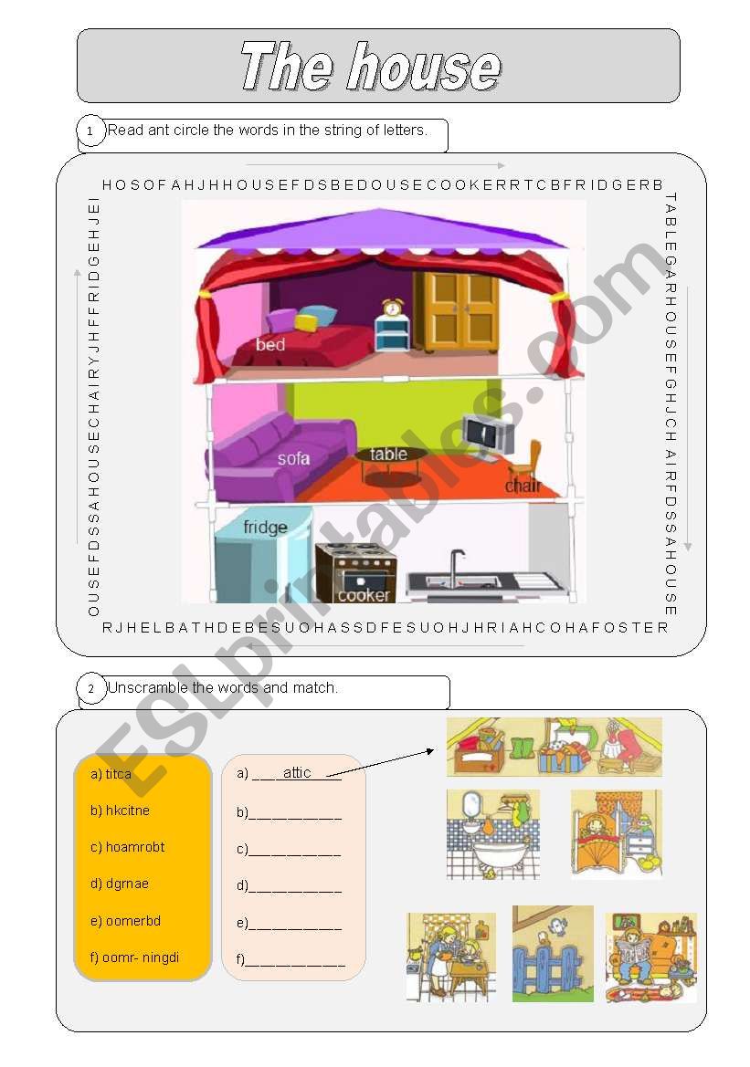 The house worksheet