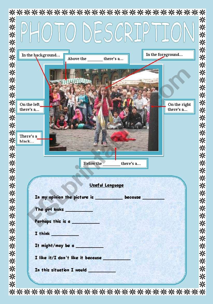 Photo Description worksheet