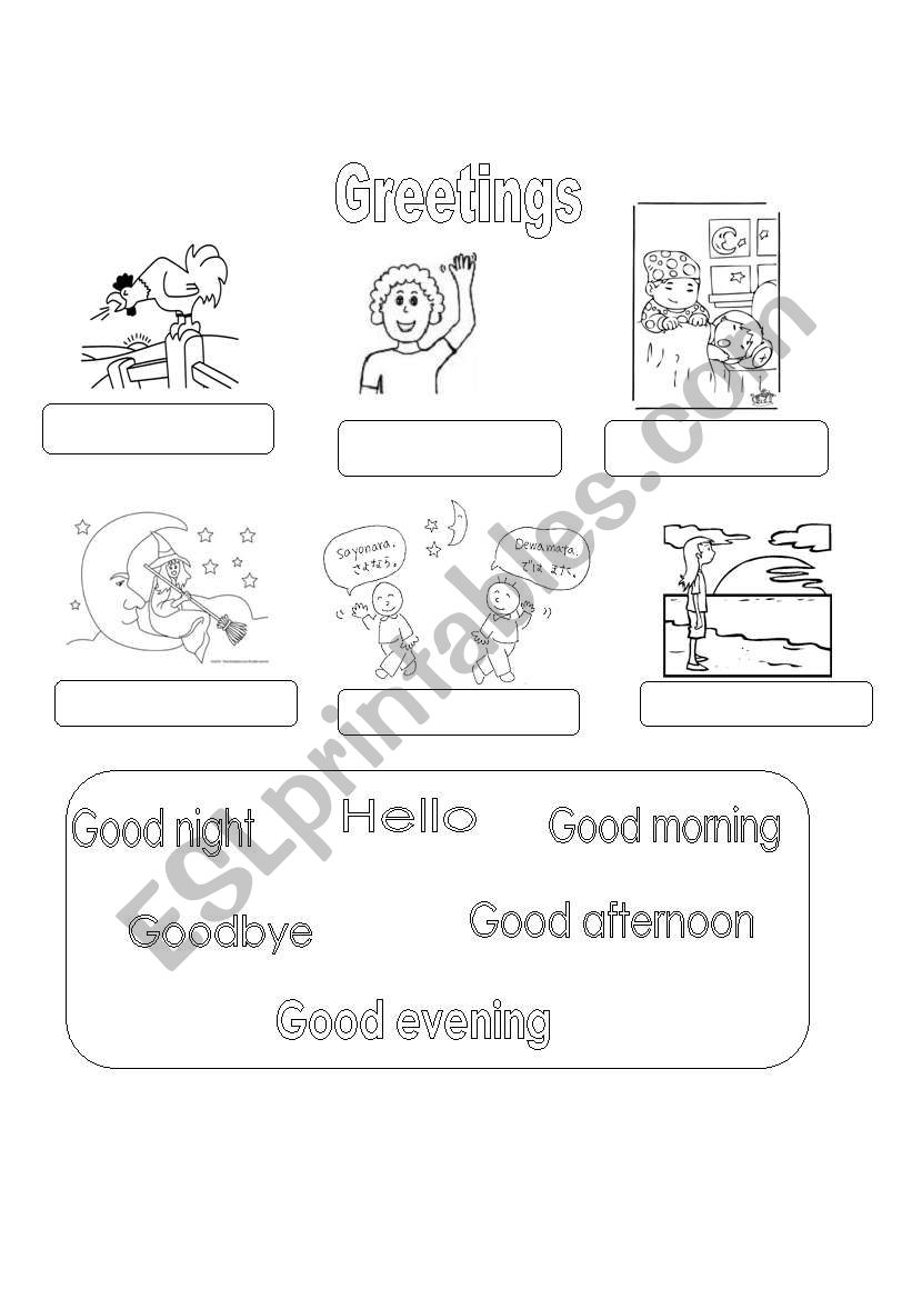 My first greetings worksheet