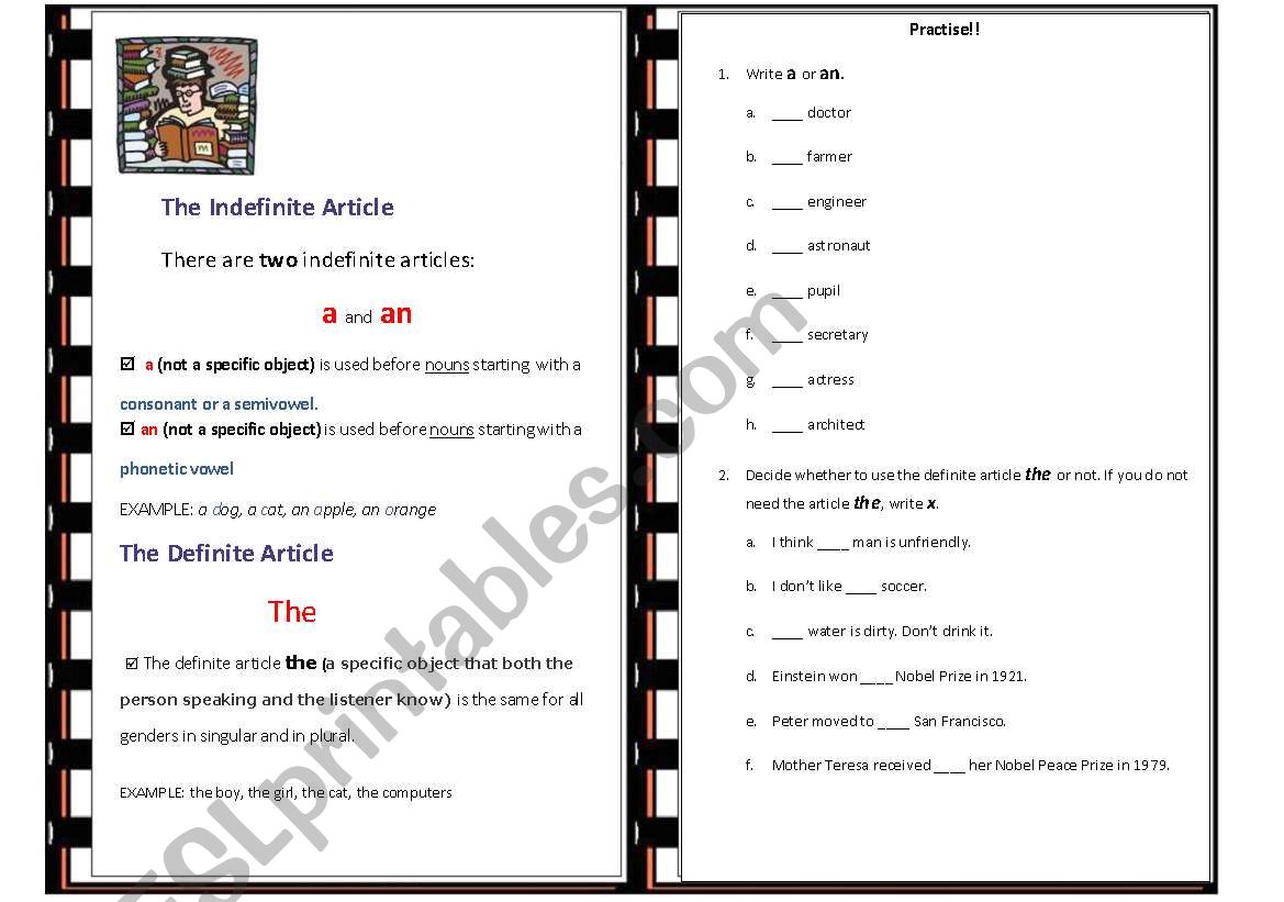 Indefinite and Definite Articles