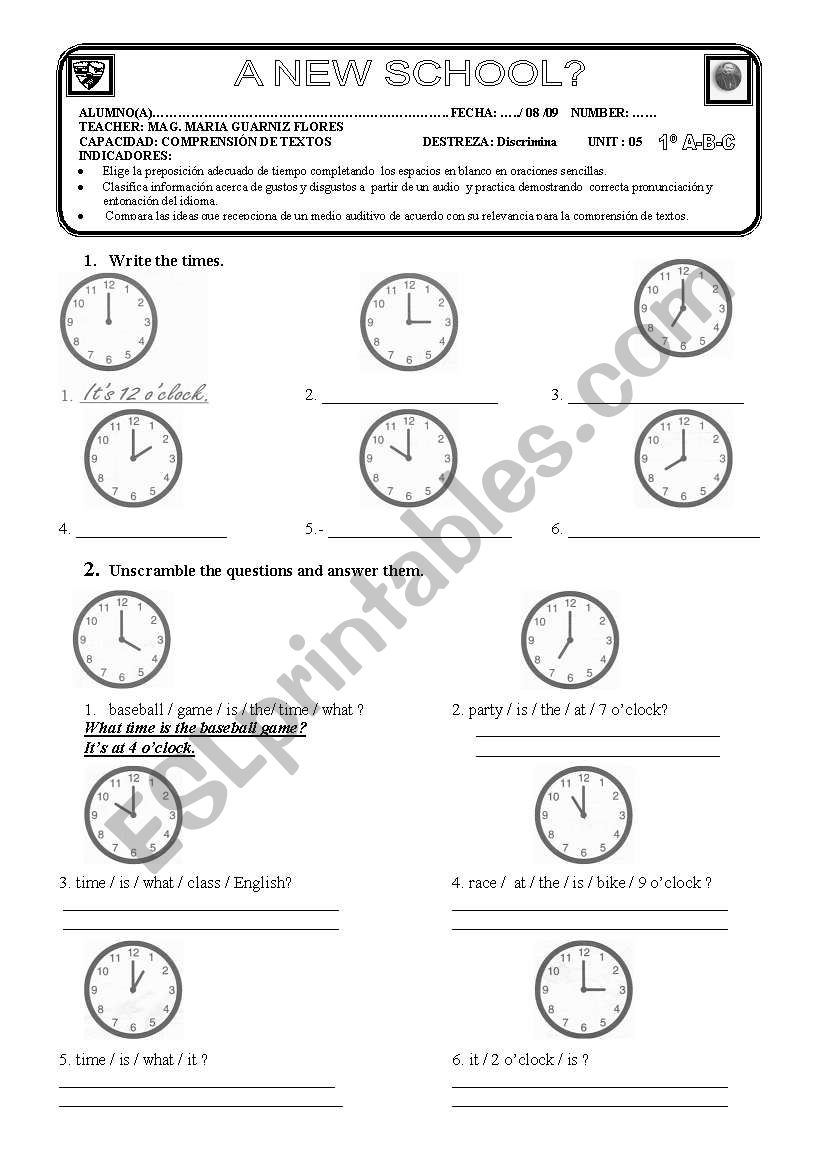 The time and likes and dislikes