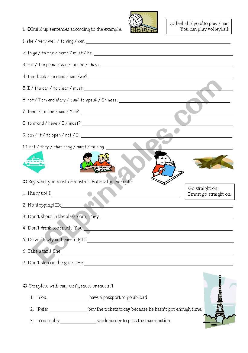 Modal verbs worksheet