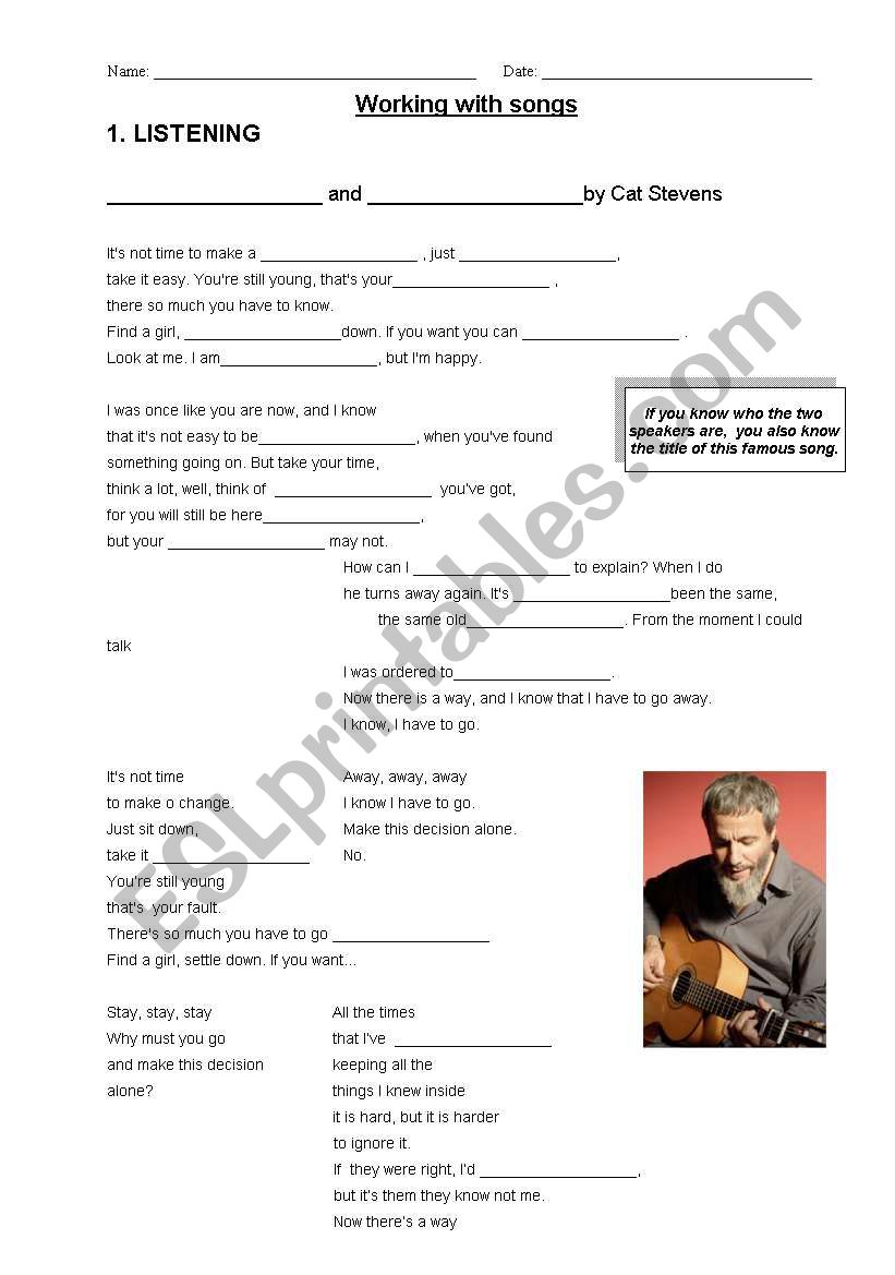 Father and Son worksheet