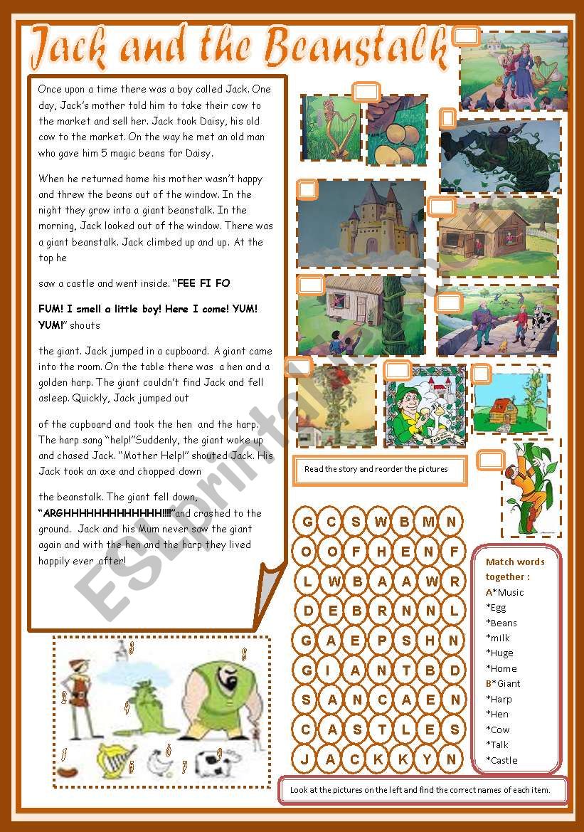 Jack and The Beanstalk worksheet