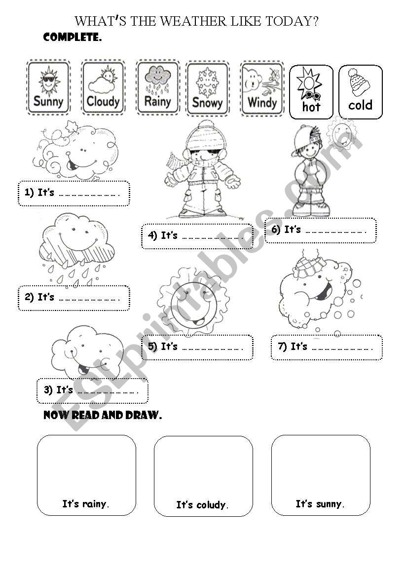 WHATS THE WEATHER LIKE? worksheet