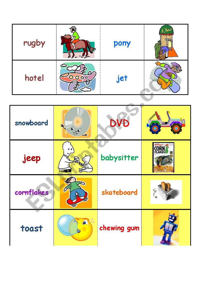 English words I know domino. Part 4/6