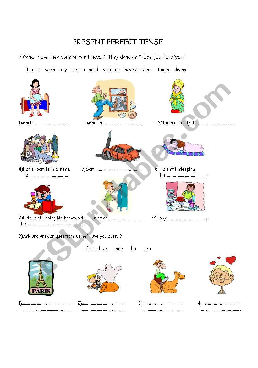 Present Perfect Tense worksheet