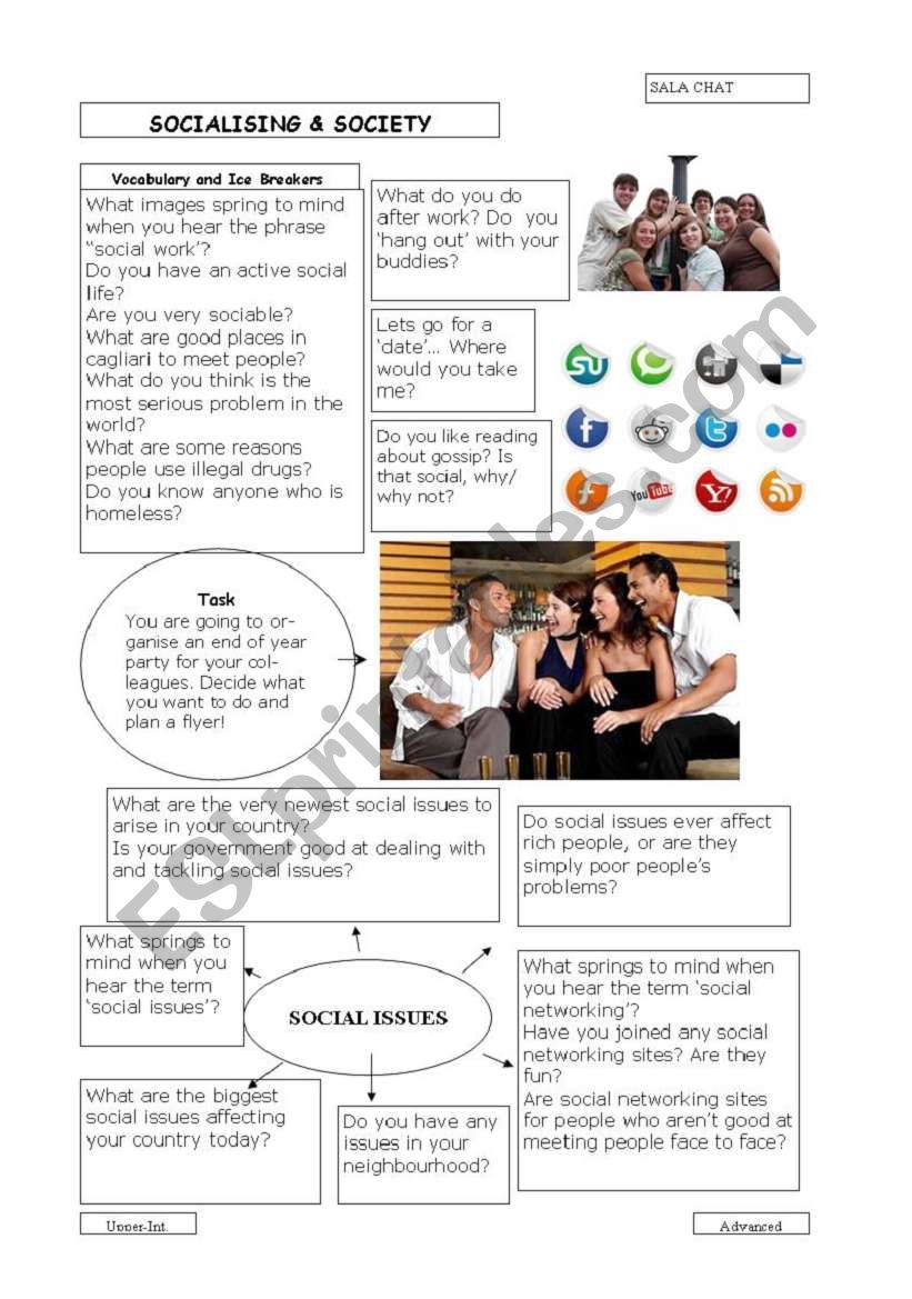 Socialising & Society worksheet