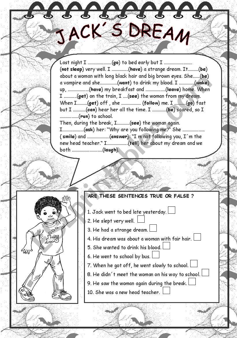 JOHNÂ´ S DREAM worksheet