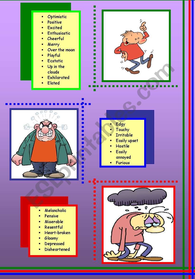 moods worksheet