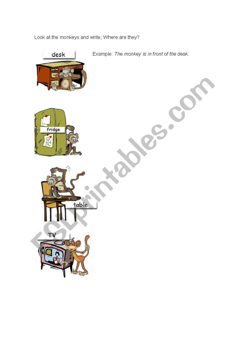 prepositions worksheet