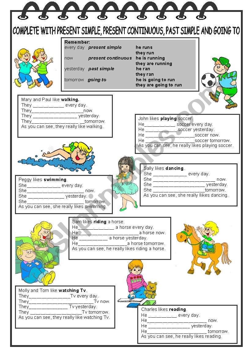 VERB TENSES worksheet