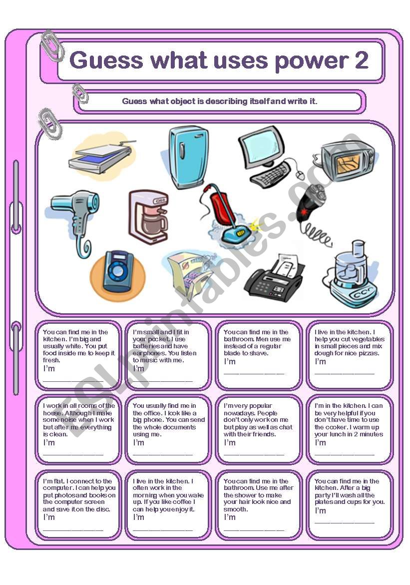 Guess What Uses Power 2 worksheet