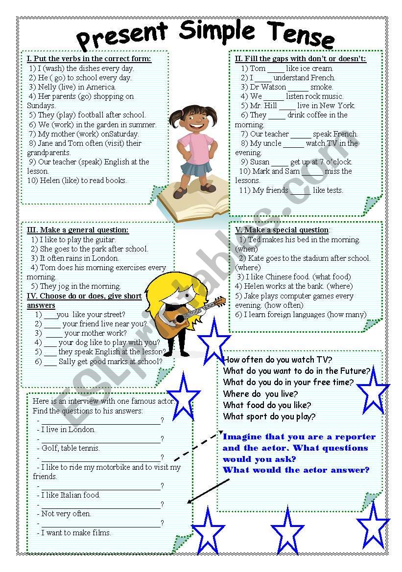 Present Simple Tense. worksheet