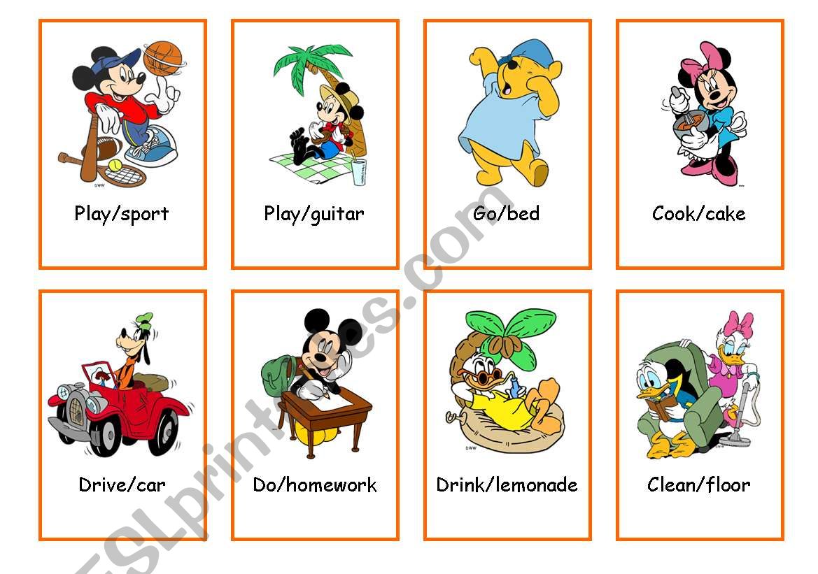 TENSES FLASHCARDS 1/3 worksheet