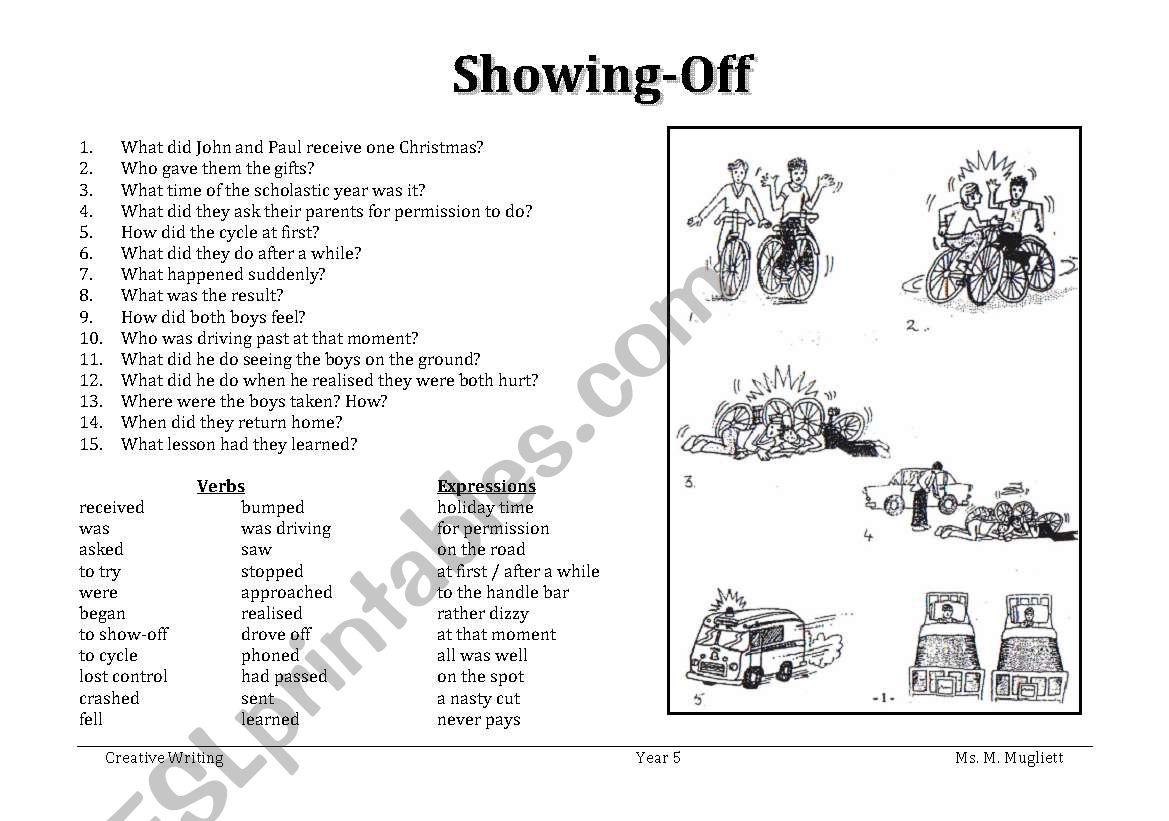 Showing-off worksheet