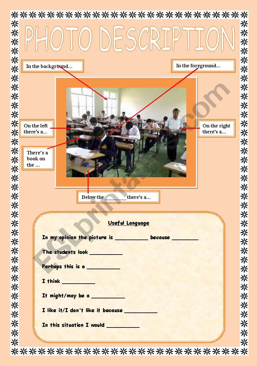 Photo Description 3 worksheet