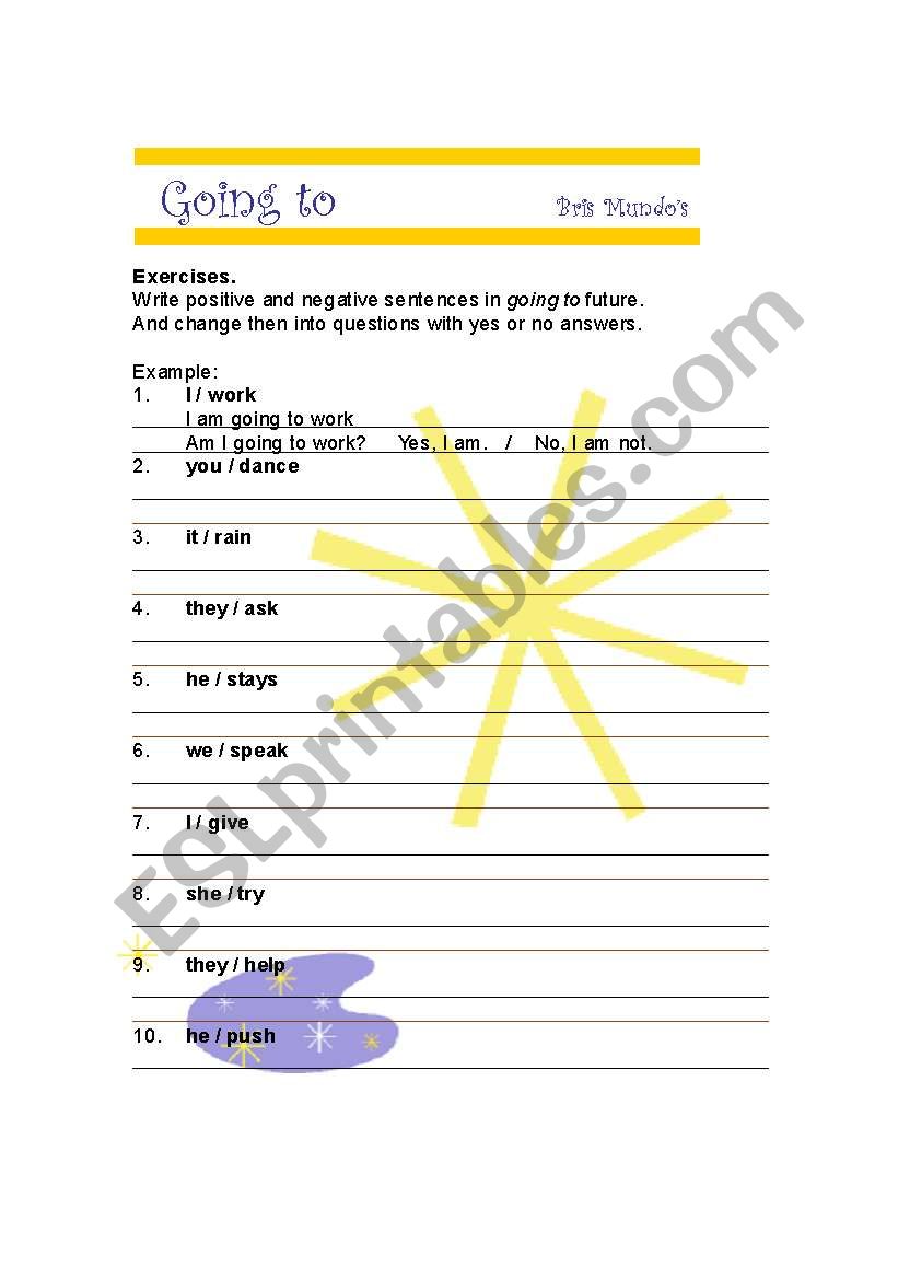 going to worksheet