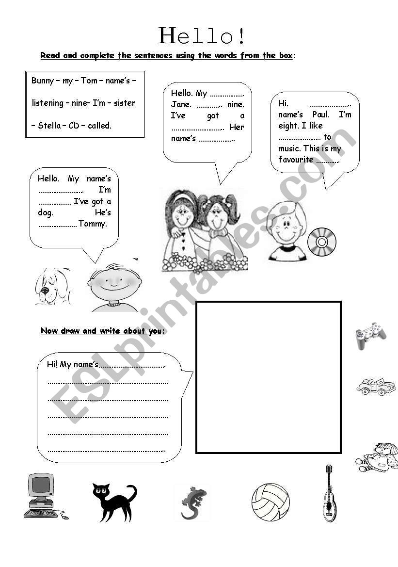 Introductions worksheet