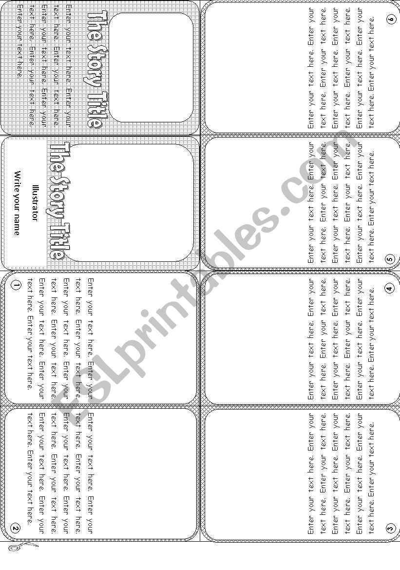 Minibook template [ Fully editable ] - ESL worksheet by DedicatedTeacher
