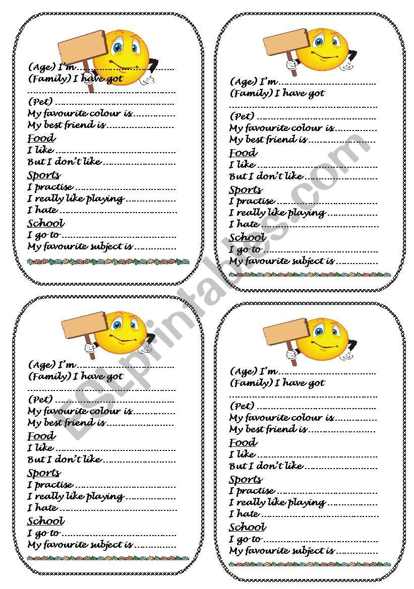 Who are you? worksheet