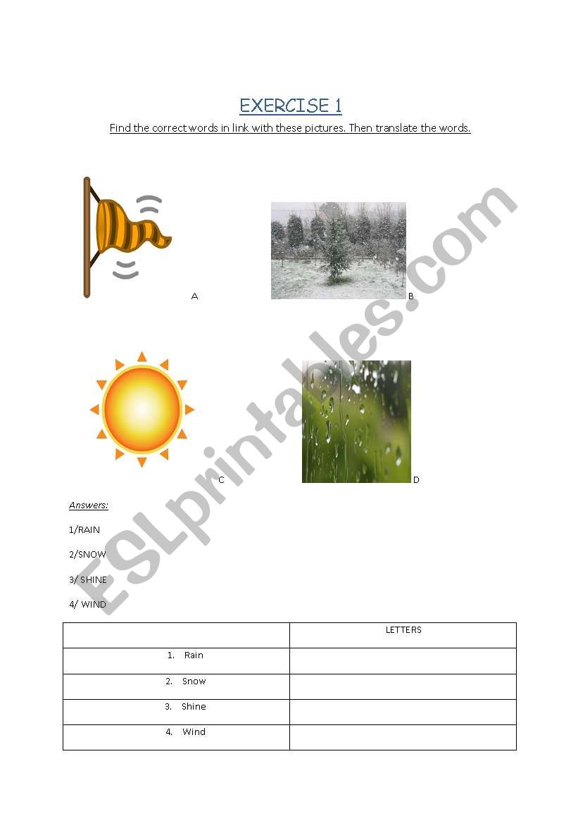 the weather worksheet