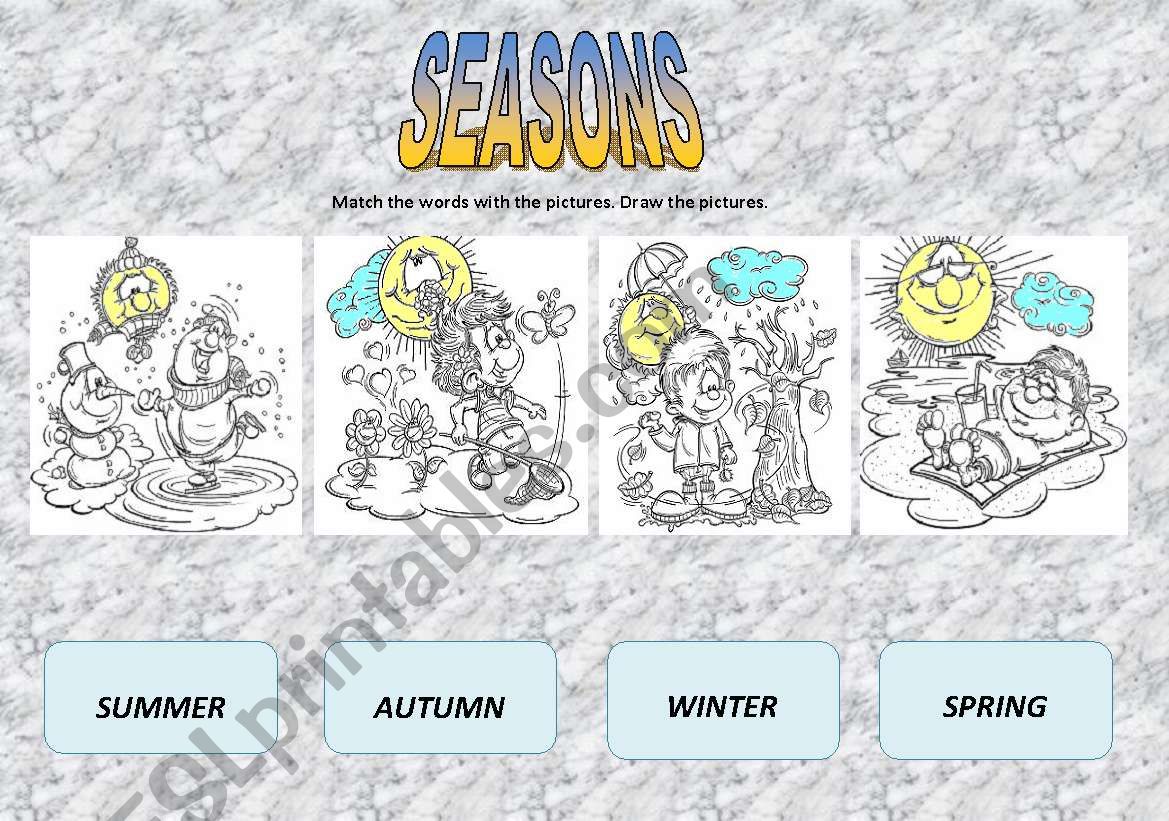 Seasons worksheet