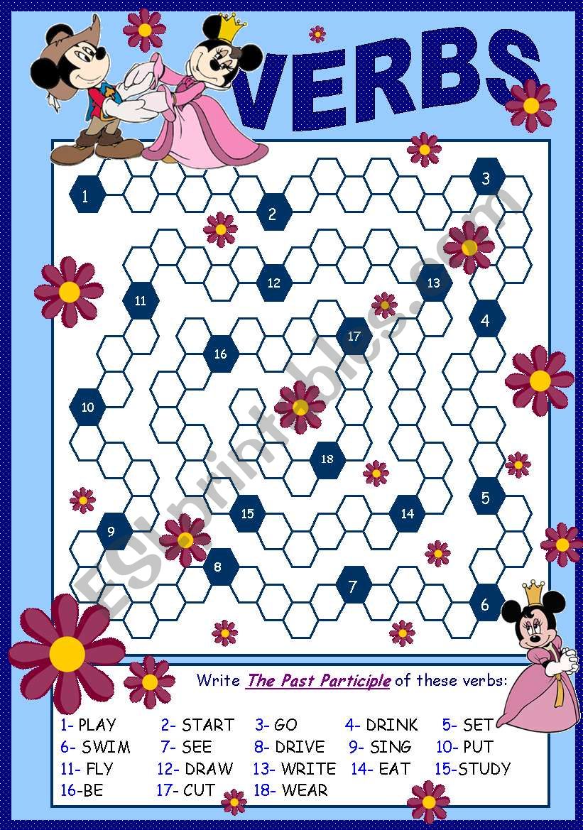 VERBS PUZZLE worksheet