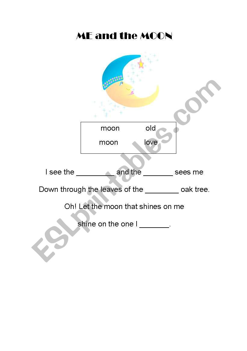 ME and the Moon worksheet